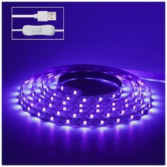 6.6FT/2M LED Black Light Strip – 120 Units UV 1 Count (Pack of 1), Purple