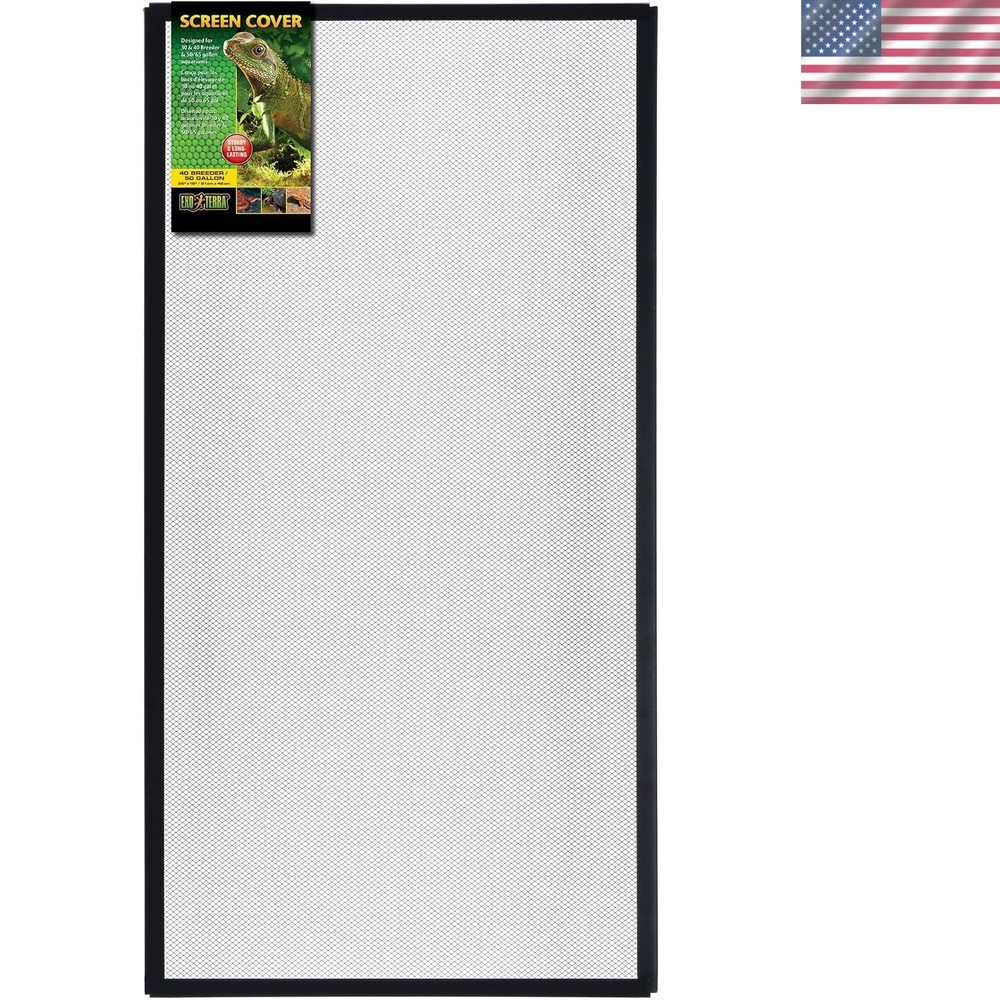 Durable 36″ x 18″ Reptile Terrarium Screen Cover for 40 Gallon Aquariums