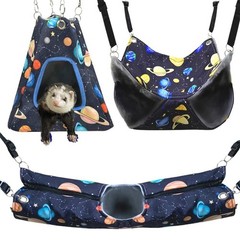 Ferret Rat Hammock Tent Hanging Tunnel Cage Accessories Set for Small Pets,Ca…