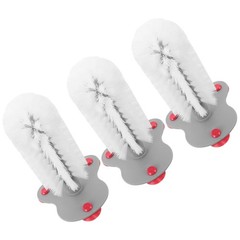3Pcs White Turtle Shell Cleaning Brush Set with Suction Cups for Turtle Tanks