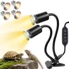 Turtle Basking Light (Cycle Timer), Tortoise Lamp UVA UVB Heat Bulbs -2 Pack …