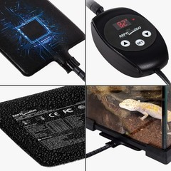 Upgrade Reptile Heat Mat with Thermostat – 8 x 12 Inch Reptile Heating Pad