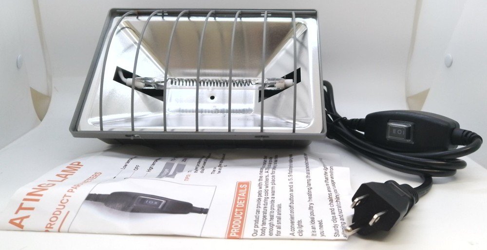 250W Chicken Heating Lamp Poultry Brooder Heat Lamp Tested Open Box