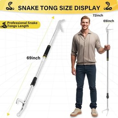 Snake Grabber Tool, 69″ Snake Tongs Grabber for Rattlesnake Heavy Duty Professio
