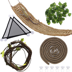 Bearded Dragon Tank Accessories Lizard Large Hammock Jungle Climber Vines Fle…