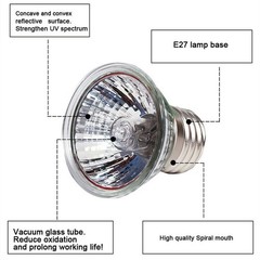 Reptile Lamp Pet Heat Lamp Bulb Turtle Basking Light Bulbs 75W UVA+UVB 3.0