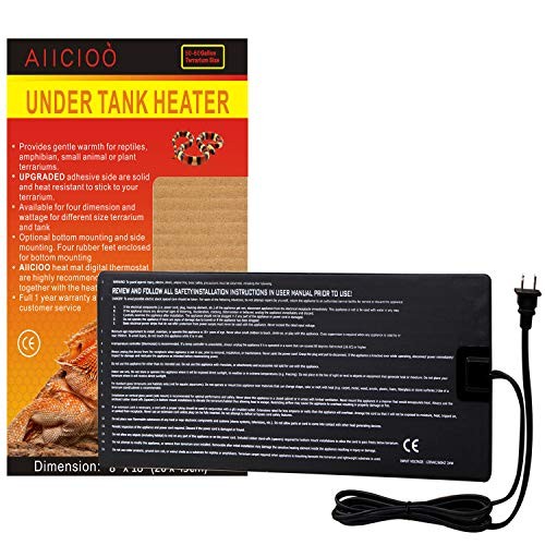 Aiicioo Reptile Heating Pad – Heater Heat Mat for Reptiles 24 Watt