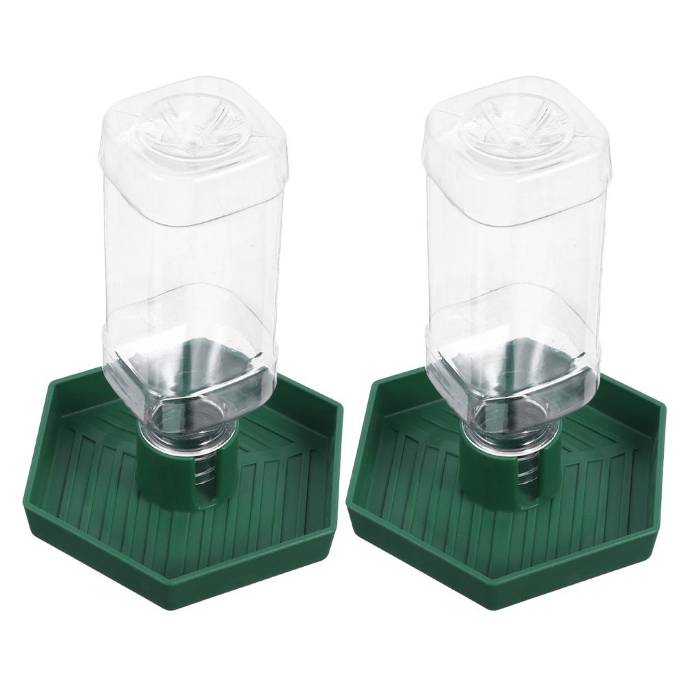 2 Pcs Lizard Water Feeder Reptile Drinking Fountain Dish for Snake