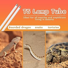 39W T5 UVB Reptile Light Bulb 10.0 – UVA Lamp Tube for Bearded Dragons, 2 Pack