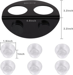 Gecko Feeder Ledge with 6 Pack Plastic Bowls Crested Gecko Food Dish Strong Magn