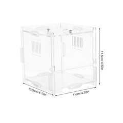 Clear Reptile Breeding Box Small Jumping Spider Enclosure Gecko Cage Terrarium