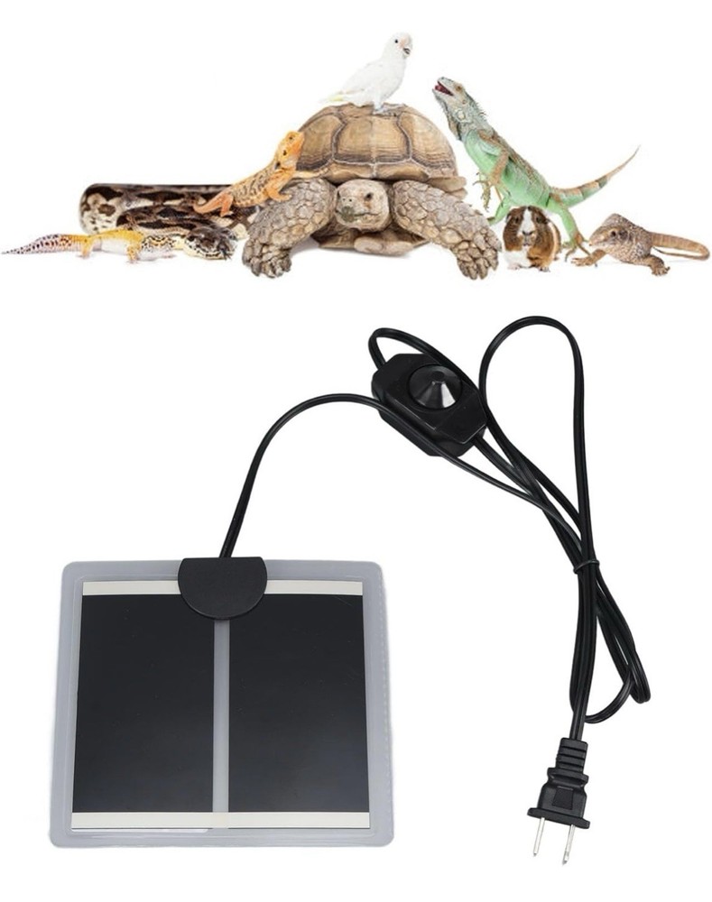 NEW Pet Reptile Heating Pad Mat Turtles Lizards Frogs Temperature Adjustment 7W