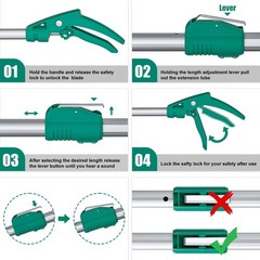 78″ Extendable Snake Grabber Reptile Tongs Rattle Snake Catcher Wide Jaw Hand…