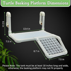 Hanging Turtle Basking Platform, Plastic Turtle Dock Basking Area Reptile Floati