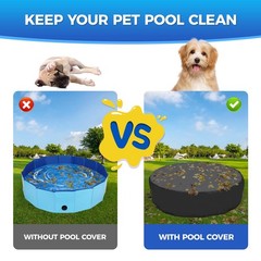 Tufmunb 97 inch Foldable Dog Pet Bath Pool Cover, Portable Round Collapsible …