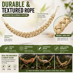 Snake Enclosure Accessories, Reptile Climbing Toy with Suction Cups and Hooks fo