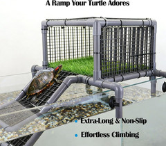 Extra Large Turtle Basking Platform, Heavy-Duty above Tank Dock with Non-Slip Ra