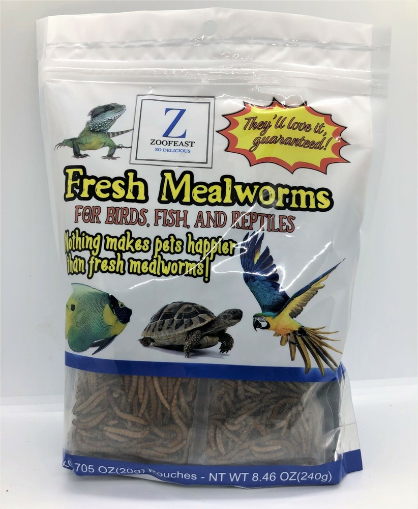 Sterilized fresh Mealworms for birds, fish and reptiles – better than live worms