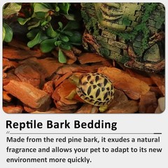 Hamiledyi Reptile Bark Bedding Tortoise Habitat Substrate Natural 1.43 LB