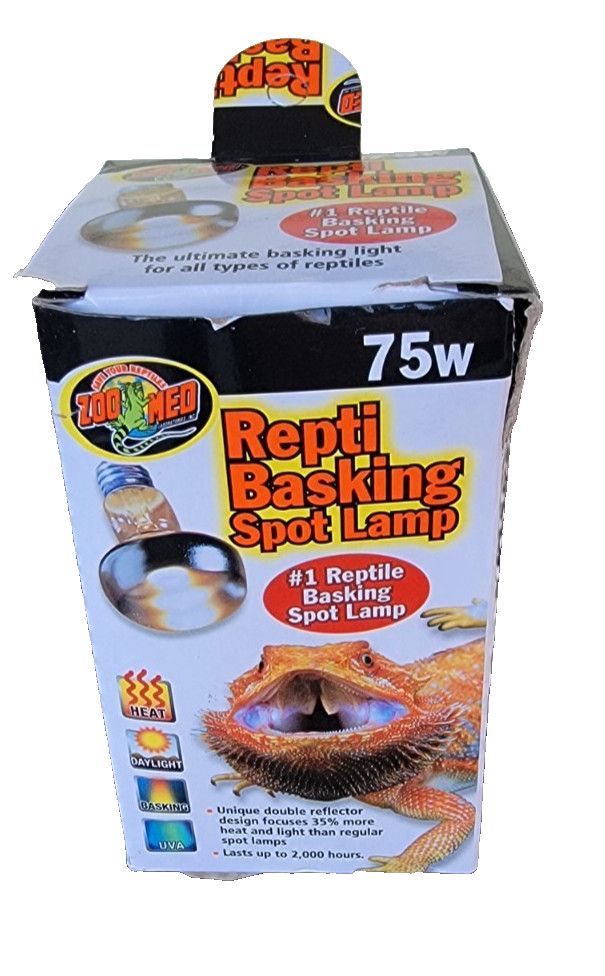 Zoo Med Repti Basking Spot Lamp Reptiles 75W Double reflector design day light