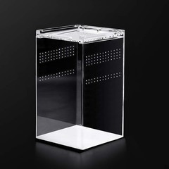 NANEEZOO Magnetic Acrylic Reptile Cage, 6″x6″x9″ Tall Enclosure Transparent R…