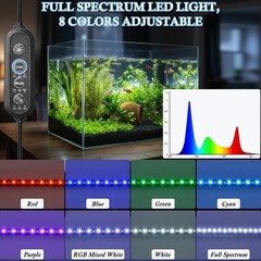 FEDOUR 7in Submersible Aquarium LED Light, 24/7 Mode Aquarium Lights with Ful…