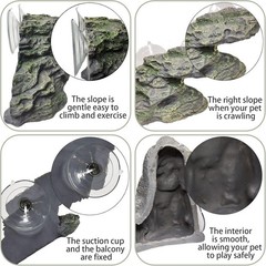 Durable Resin Turtle Climbing Ramp and Basking Platform – Medium 8.2” Size