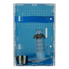 8x8x12 Acrylic Reptile Tank – Cyberpunk Blue Terrarium for Geckos & Small Reptil