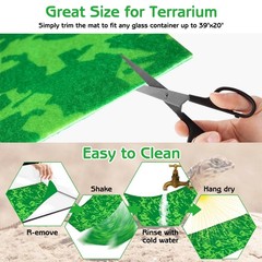 4 Pcs Reptile Carpet 39’’ x 20’’ Terrarium Floor Liner Reptiles Cage Mat Rept…