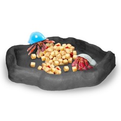Black Leopard Gecko Water Bowl Hermit Crab Bathing Pool 5 x 5.5 Inch