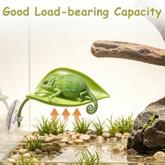 Reptile Leaf Resting Platform with Suction Cups Beige 6Pcs