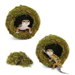 2pcs Crested Gecko Hide,Reptile Mossy Caves Hideout,Leopard Gecko Humid Hide,…