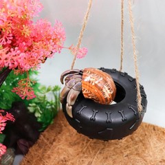 3.7 Inch Hermit Crab Tire Swing Toy Climbing Reptile Tank Decoration Decor