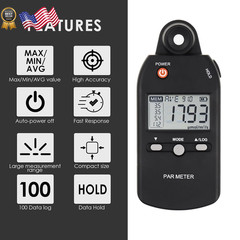 Quantum PAR Meter Full Spectrum High Precision PPFD Tester for Photosynthetic Ac