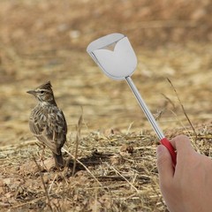 Stainless Steel Long Handle Litter Scooper Reusable Bird Cage Cleaning Accessory
