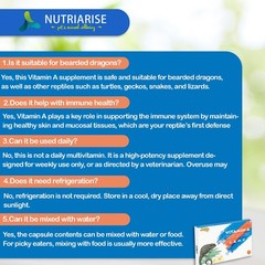 NUTRIARISE Reptile Vitamin A Supplement – Eye Health Support for Lizards,…