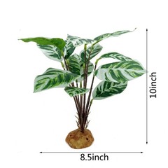 JIHAQUA Reptile Artificial Plants, Terrarium Decorations, Amphibian Habitat H…