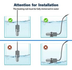 Adjustable Mini Aquarium Heater 0.5/1/2/3 Gallon Submersible Small Fish Tank …
