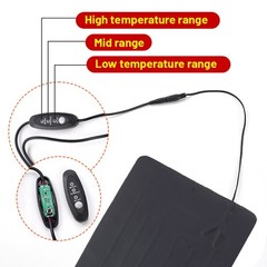 Reptile Heating Pad Electric Heating Mat Temperature Control for Turtle, Lizard