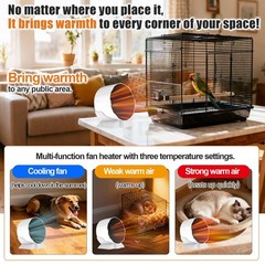 200W Reptile Heat Mats Space Heater, Adjustable Temperature Reptile Heating H…