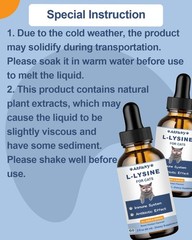SANTKOL L-Lysine Supplement for Cats – Immune Support – 60ML Lysine 60 ML