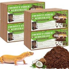 Halatool 8Pack Compressed Coconut Fiber Substrate for Reptile Natural 8 pack