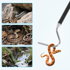 Reptile Snake Hook, 26Inch Extendable Stainless Steel Snake Stick with Non-Slip