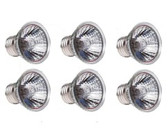 6-Packs 25W Bulbs Reptile Heat Lamp Heater Light Halogen Basking Bulbs Full S…