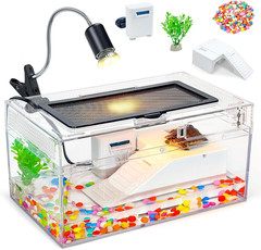 12X7X6 Turtle Tank Kit with Heating Lamp & Filter | High-Definition Kit Includes