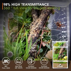 MYGIIKAKA Jumping Spider Enclosure Accessories, 3x3x6 inch, Transparent