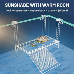 Large Turtle Docks Adjustable Hanging Basking Platform with Slip-Resistant Surfa