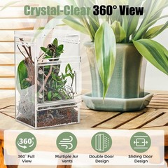 Jumping Spider Enclosure Acrylic Spider Cage Insect Terrarium Bug Habitation