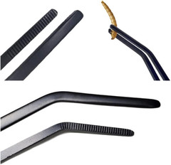 2Pcs 10.5″ Reptile Stainless Steel Long Tweezers Feeding Tongs, Lizards Snake Ge