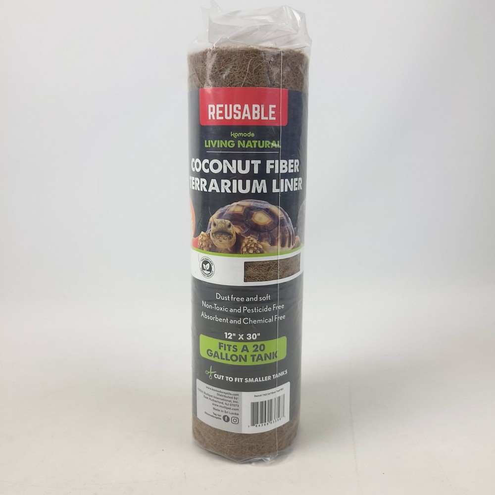 Komodo Living Natural Coconut Fiber Terrarium Liner 12″ x 30″ New Reusable